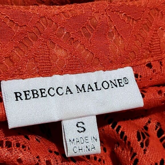 Rebecca Malone Cardigan Chili Lace Sheer Lightweight Loose Fit Top Size Small - Picture 6 of 10